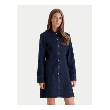 Rochie-camasa evazata din denim -