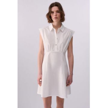 Rochie-camasa scurta cu guler clasic