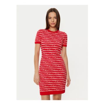 Rochie cambrata cu logo -