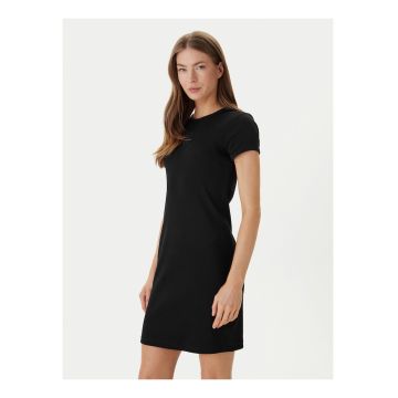 Rochie cambrata din amestec de bumbac cu logo discret