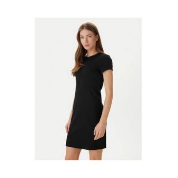 Rochie cambrata din amestec de bumbac cu logo discret