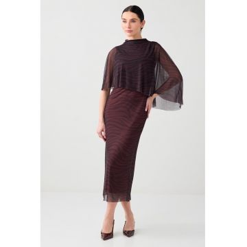 Rochie-capa din tul - Maro inchis