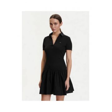 Rochie casual de dama evazata cu decolteu in V