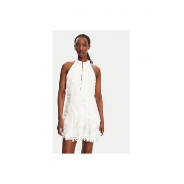 Rochie cocktail  59845DB - Sintetic - Alb - Alb