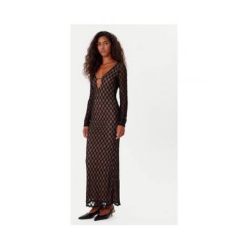 Rochie cocktail  multicolor - material sintetic -