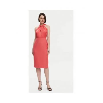 Rochie cocktail -  rosie - material sintetic