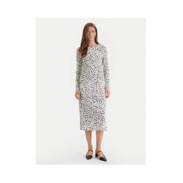 Rochie cu buline si maneca lunga