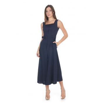 Rochie cu decolteu patrat si buzunare laterale