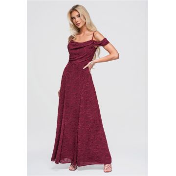Rochie cu elastan confortabila si eleganta - Visiniu