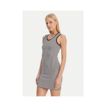 Rochie cu model in dungi fara maneci -