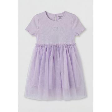 Rochie cu tul - Violet deschis