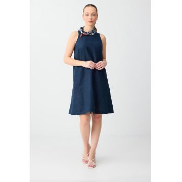 Rochie de in - fara maneci - Bleumarin