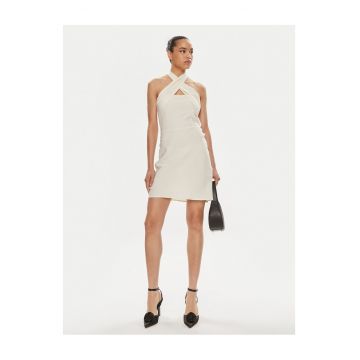 Rochie de vara -  viscoza si in - ecru -