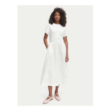 Rochie din amestec de bumbac organic cu doua buzunare