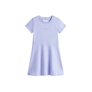 Rochie din bumbac cu logo