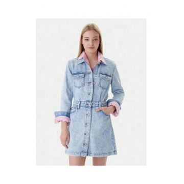 Rochie din denim cu buzunare