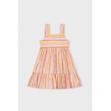 Rochie evazata cu dungi - Multicolor