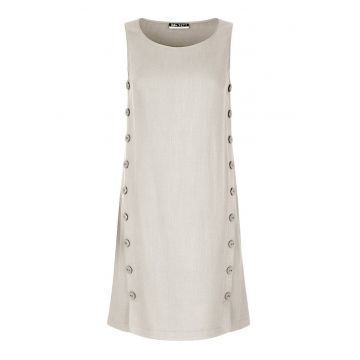 Rochie fara maneci cu nasturi laterali