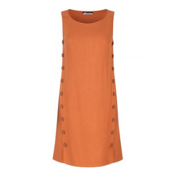 Rochie fara maneci cu nasturi