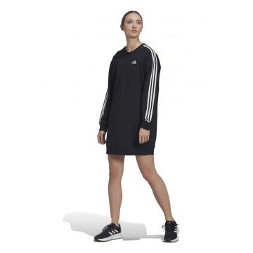 Rochie lejera cu detaliu logo - Negru