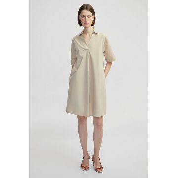Rochie lejera cu maneci scurte - Bej