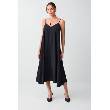 Rochie lejera din amestec de modal - Negru