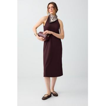 Rochie lejera - fara maneci - Maro inchis