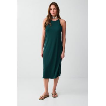 Rochie lejera - fara maneci - Verde englez