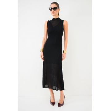 Rochie lunga cambrata - Negru