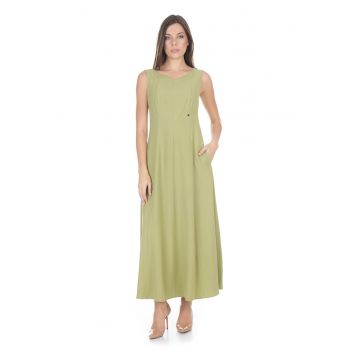 Rochie lunga cu decolteu in V