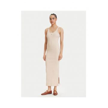 Rochie lunga dreapta cu logo mic
