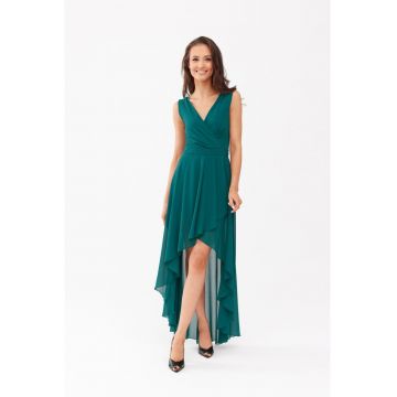 Rochie maxi asimetrica cu fermoar pe spate Nelly