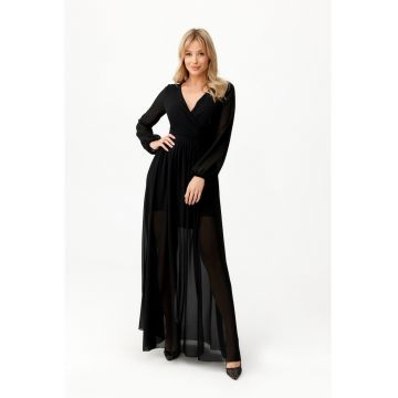 Rochie maxi petrecuta cu maneca lunga Stella