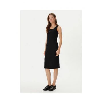 Rochie midi cambrata cu decolteu patrat