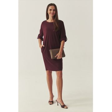Rochie midi cu buzunare laterale - Violet tyrian