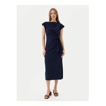 Rochie midi cu detaliu innodat -