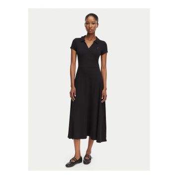 Rochie midi cu guler polo