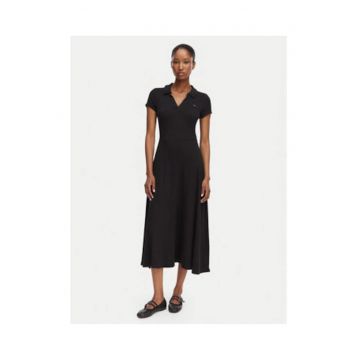 Rochie midi cu guler polo