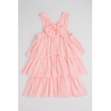 Rochie midi cu volane - Piersica