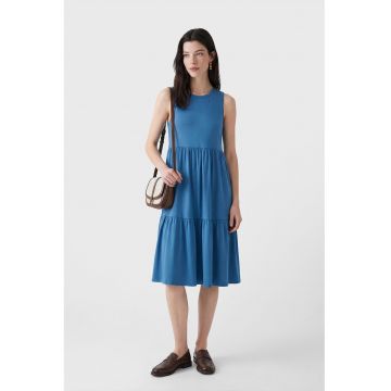 Rochie midi dreapta - Albastru royal