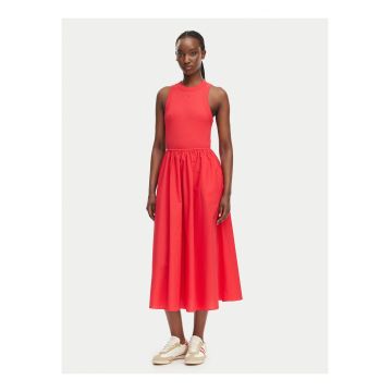 Rochie midi evazata la baza gatului