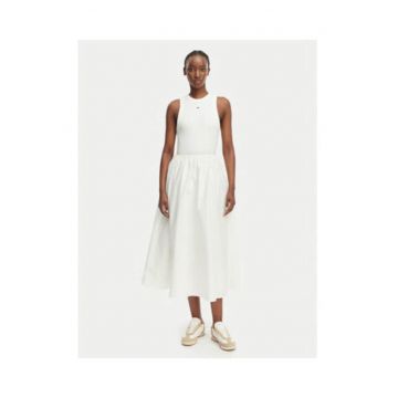 Rochie midi uni cu buzunare