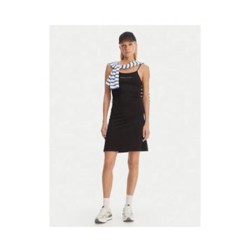 Rochie mini cu decolteul drept și bretelele subțiri