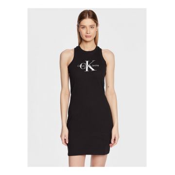 Rochie mini cu logo pe piept -