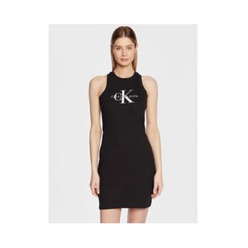 Rochie mini cu logo pe piept -