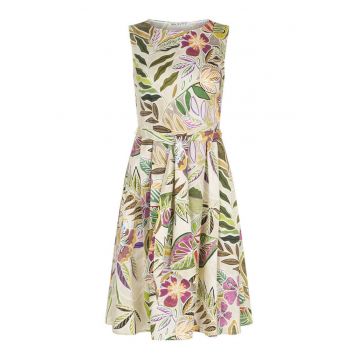 Rochie mini din bumbac cu imprimeu