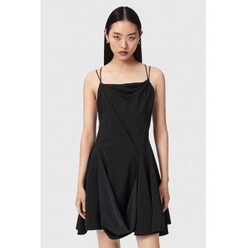 Rochie mini drapata Claire - Negru