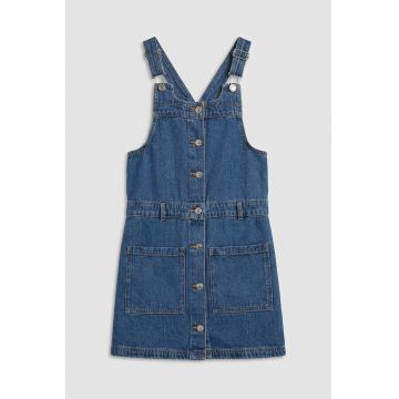 Rochie-sarafan din denim - Albastru inchis