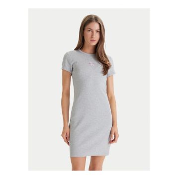 Rochie scurta cambrata cu decolteu la baza gatului