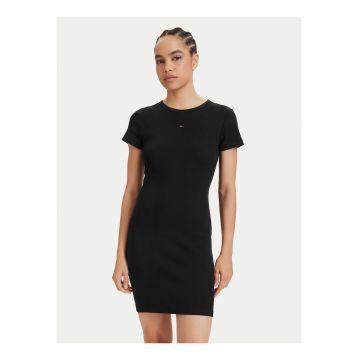 rochie scurta cambrata uni din bumbac